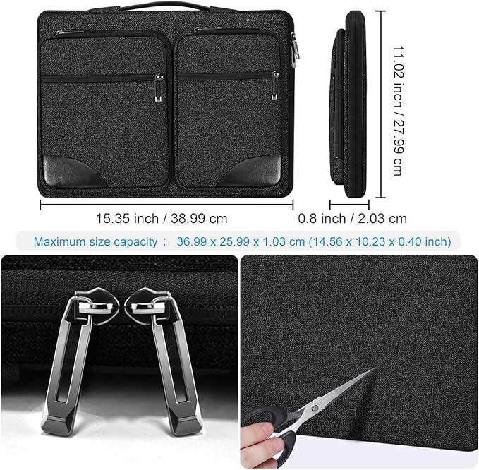 ZINZ Laptop Case 15 15.6 16 inches Sleeve Slim Briefcase Spill-Resistant Handbag for Most Popular 15" 15.6" 16" Notebooks，B01K02
