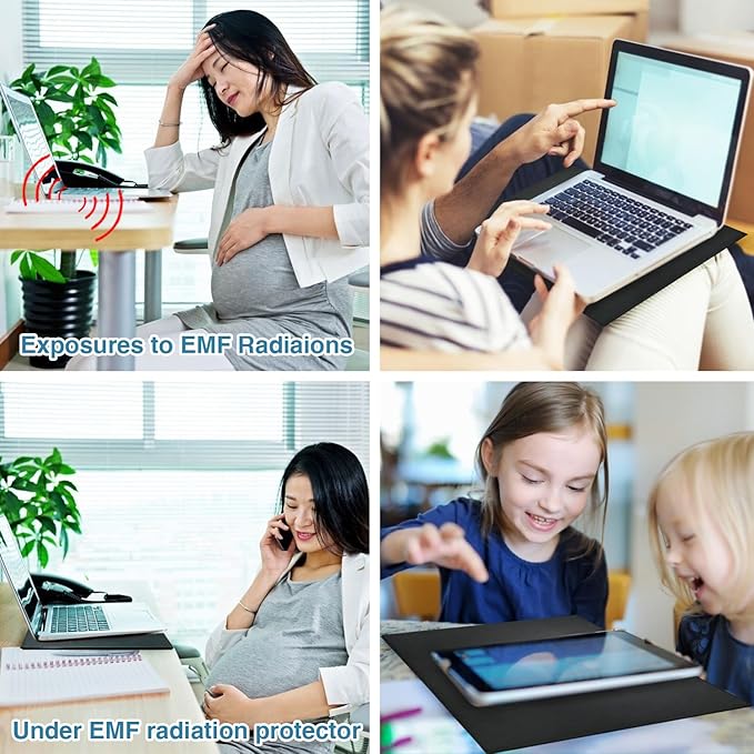Laptop Pad Protection, Heat Shielding Laptop Pad EMI Blocker Lap Desk, Protector Portable Heat Blocker for Laptop, Tablets and Phones (12"-16")