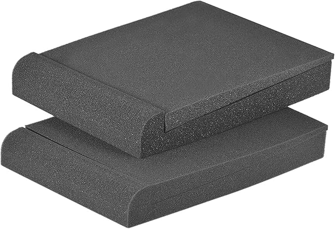Studio Monitor Isolation Pads, Made of High Density Acoustic Foam, 2 Packs Sound Dampening Speaker Riser Foam to Prevent Vibrations