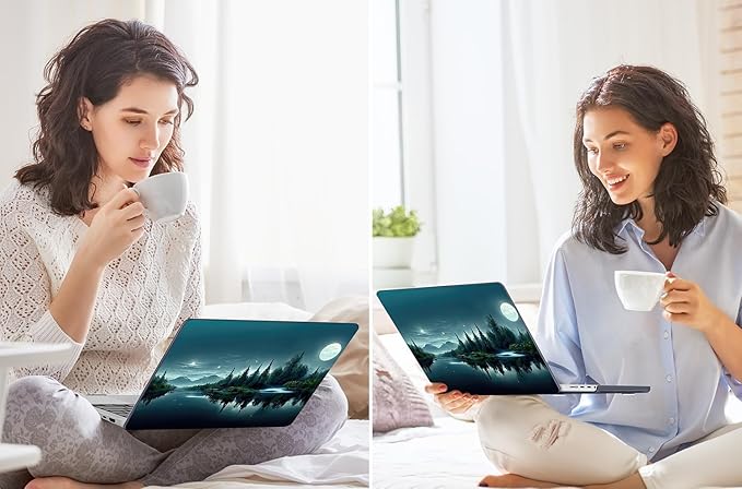Tuiklol for MacBook Pro 14 Inch Case 2024-2021 Release M4 A3112 A3401 A3185/M3 A2918 A2992/M2 A2779/M1 A2442 Pro/Max,Hard Shell Case with Keyboard Cover & Screen Protector for Touch ID,Night Forest