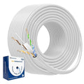 Cable Matters [UL Listed] 10Gbps in-Wall Riser Rated (CMR) 23AWG Bare Copper Cat6 Ethernet Cable - 300ft, Cat 6 Ethernet Cable Spool, Cat 6 Cord Bulk, White