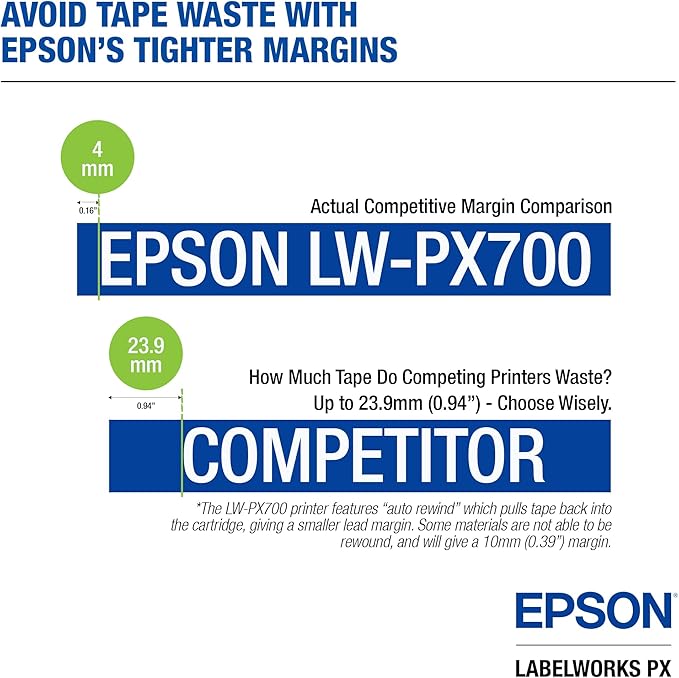 LABELWORKS Epson LW-PX700PCD Industrial Label Maker Kit - Complete Kit with Accessories, Compatible with Large Variety of Tape Types, Portable Handheld Label Printer