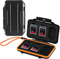 K&F Concept 6 Slots XQD Cfexpress Type-B Card Holder, Water-Resistant Memory Card Storage Carring Case, Shockproof Card Protection Box Organizer