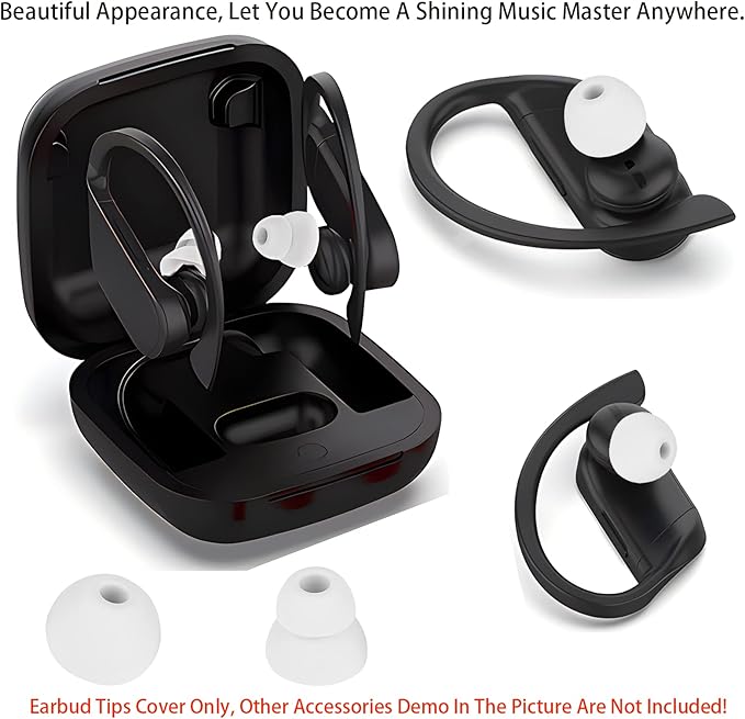 Earbud Tips Replacement Earbud Tips Earbud Replacement Tips Headphones Replacement Ear Pads Ear Tips for Earbuds Compatible with Powerbeats Pro Beats Wireless Earphone Headphones 4 Pairs (Light Grey)