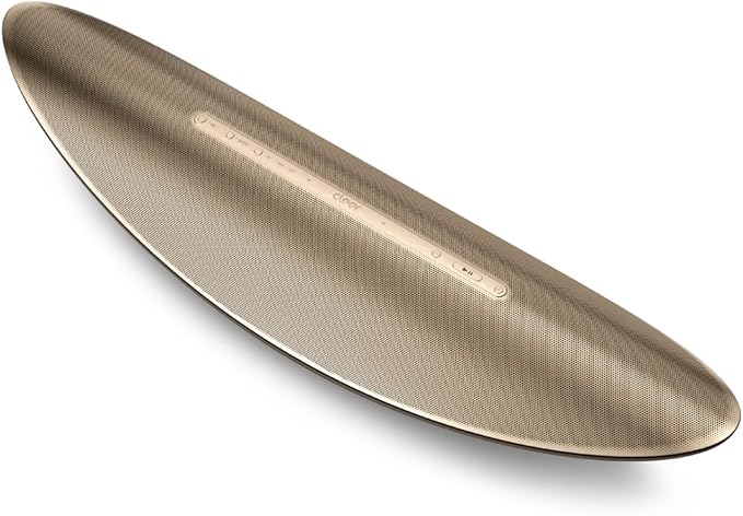 Cleer Crescent Smart Audio Bluetooth Speaker, 3 Hi-Res Audio Certified Sound Modes – 8 Linear 40mm Drivers with Dual 84mm Woofers Array 3D Room-Filling Sound, Wi-Fi/Bluetooth Streaming, Premium Design