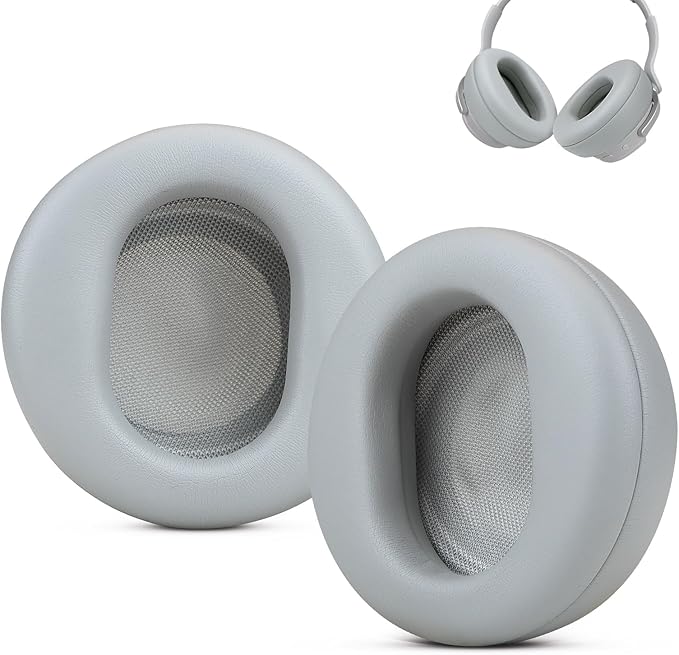 Replacement Earpads for Microsoft Surface Headphones 1 2 Wireless Noise Cancellation Headsets,Ear Pads Cushions with High-Density Noise Isolation Foam,Soft Protein Leather-Grey