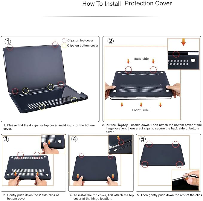 Compatible with MacBook Air 13 Inch Case 2017 2016 2015 2014 2013 2012 2011 2010 Release A1466/A1369, Plastic Hard Shell Case & Keyboard Cover & Screen Protector - Kanagawa Japan Wave
