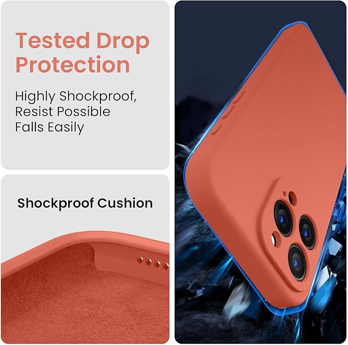 FireNova Designed for iPhone 15 Pro Max Case, Silicone Upgraded [Camera Protection] Phone Case with [2 Screen Protectors], Soft Anti-Scratch Microfiber Lining Inside, 6.7 inch, Pink Pomelo