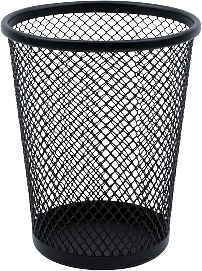HSYMQ Desk Pencil Pen Holder, Wire Mesh Pen Cup Holder for Desk Organizer and Office Desk Accessories (1 Pack)