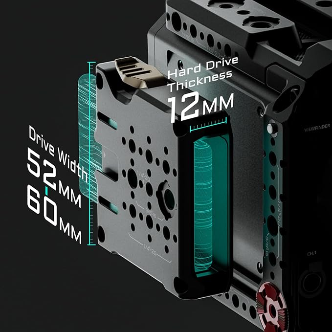 Tilta Camera Cage Compatible with Blackmagic Pyxis 6K/ Pyxis 12K- Includes Full Cage, Quick Release Bottom Plate, and Mini Tool | ES-T21-FCC
