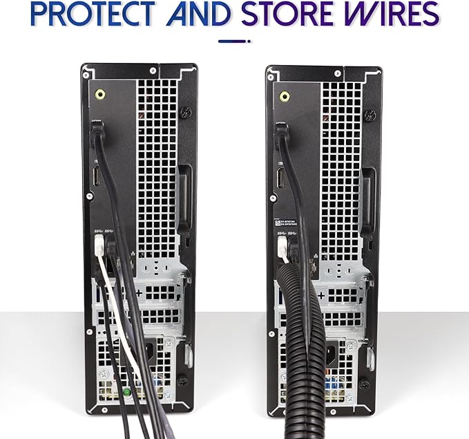 Split Wire Loom Tubing,10,25ft Cord Protectors from Pets No Chew, Flexible Wire Covers Cord Protectors, Protective Split Cable Sleeve for Automotive Home Industrial Wires(Black, 0.51inch-25ft)