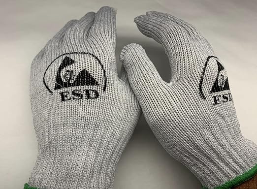 ESD Gloves - Heat Resistant - Anti-Static Gloves (10 Pairs, Large)