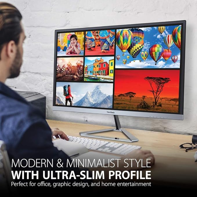 ViewSonic VX2776-SMHD 27 Inch 1080p IPS Monitor with FreeSync, Ultra-Thin Bezels, HDMI and DisplayPort