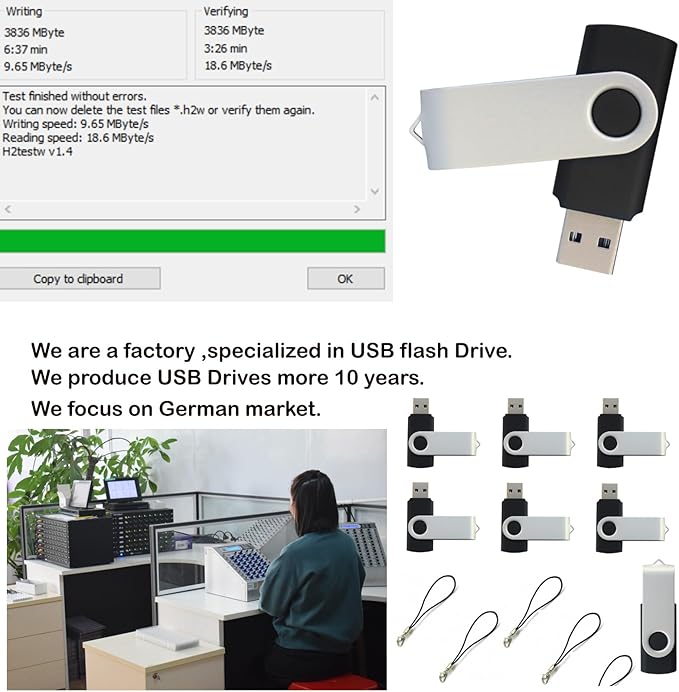 lcwamy 4GB Flash Drives 100 Pack USB Drives Bulk USB Flash Drive 100 Pack Flash Drive Bulk Thumb Drive Pendrive CupShadow (Black, No Logo)