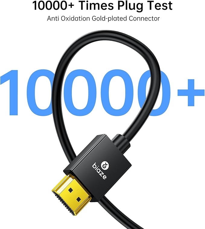 6ft HDMI to VGA Cable – 1080P HD Video Converter Cord for Laptop, TV Box, PS4, Monitor, Projector (Black, 1.8M)