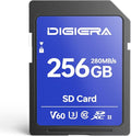 256GB LSU100 SDXC UHS-II Memory Card - up to 280MB/s, C10, U3, V60, 6K, SD Card for Computers, Digital Cameras, Home Theatre Devices, Car Navigation Systems (1 Pack)