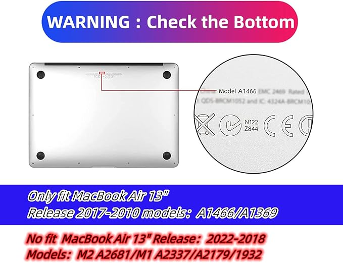 Compatible with MacBook Air 13 Inch Case 2017 2016 2015 2014 2013 2012 2011 2010 Release A1466/A1369, Plastic Hard Shell Case & Keyboard Cover & Screen Protector - Forest Night Sky