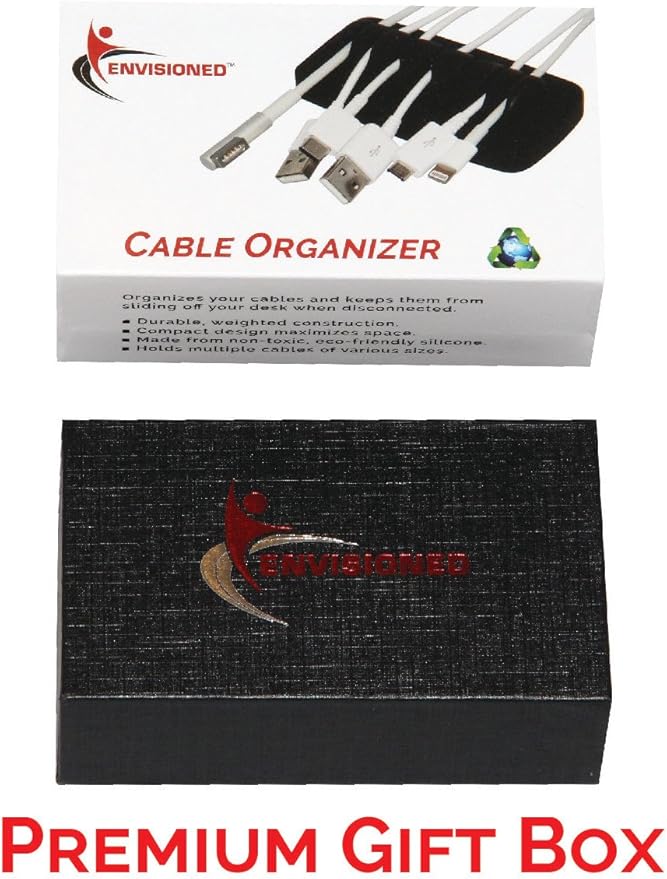 Heaviest Cable Organizer on The Market! Compact and Weighted Desktop Cord Holder and Cable Organizer, Eco-Friendly Silicone, No Bad Smell, Bundled with 4 Reusable Cable Ties! (Fuchsia Pink)
