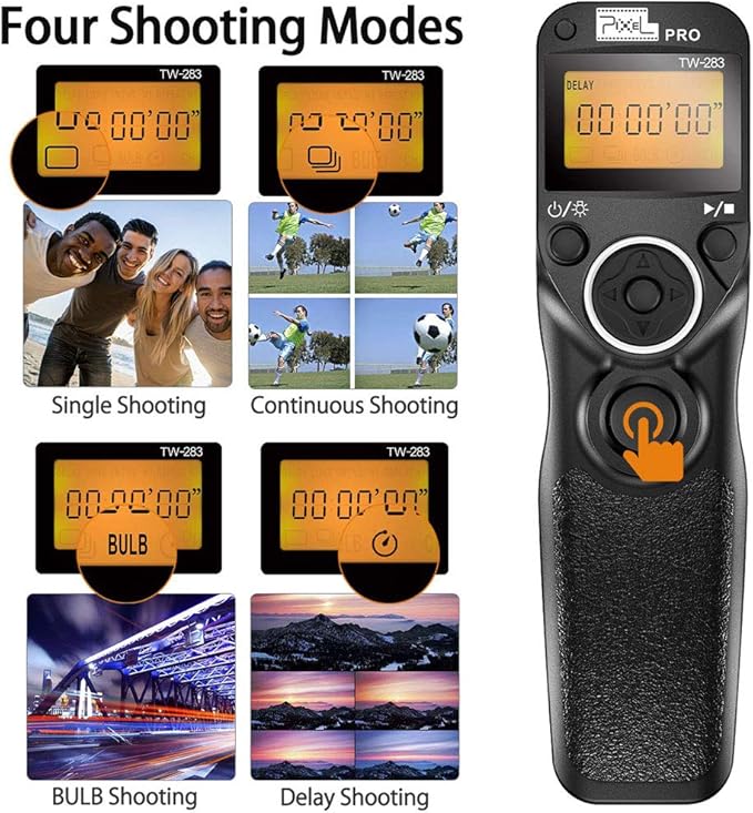 Wireless Remote Shutter Compatible for Nikon, Pixel TW-283 DC2 Wireless Shutter Release Remote Control Compatible for Nikon Z7 Z6 Df D90 D7500 D3300 D3100 D3200 D5000 D5500 D7200 D7000 D600 D750