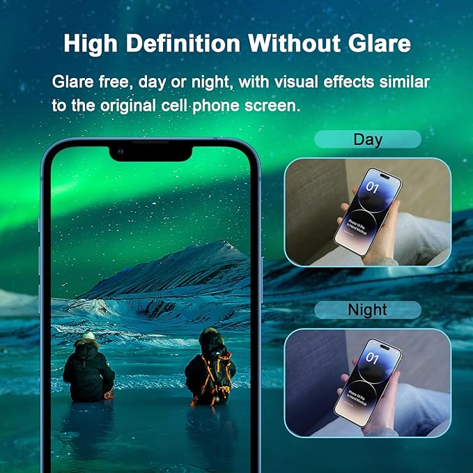 Blue Light Screen Protector for iPhone 12 Pro Max(6.7 inch) Eye Protection HD Clear Blue Light Blocking Tempered Glass, Scratch-Resistant,Easy Installation No Bubble,Anti-Fingerprint,2 Pack