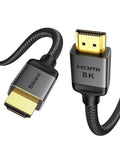 Silkland Long 10K 8K HDMI 2.1 Cable 33ft, (Upgrade Braided) Ultra High Speed HDMI Cable [8K@60Hz, 4K@120Hz] 48Gbps, HDR 10+, eARC, ARC, HDCP 2.2&2.3, Compatible for PS5/Xbox/Soundbar/Roku TV
