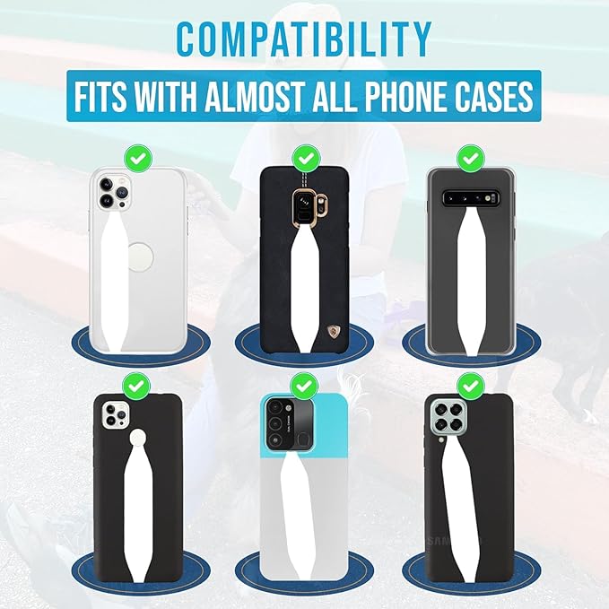 Universal Phone Grip Strap | Stretchable Phone Strap & Cell Phone Holder | Pack of 2 | Secure Hold for Busy Hands | Reversible & Durable Phone Hand Strap - Moon Sun & Turtle