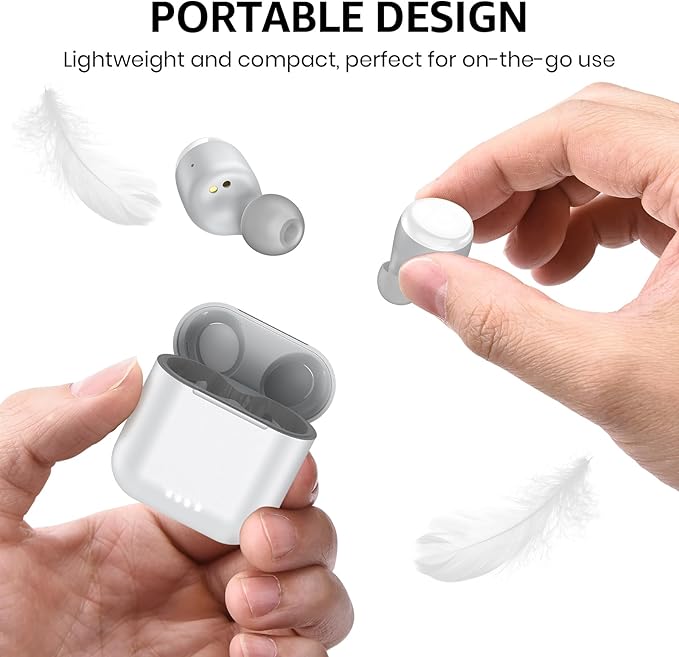 TOZO T6 Wireless Earbuds, Bluetooth 5.3 Ear Buds, Stereo Sound in Ear Headphones, 50 Hours Playtime, Wireless Charging Case, APP Customizable EQs, IPX8 Waterproof Earphones