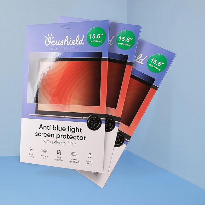 Ocushield 22” (16:10) Premium Anti Blue Light Screen Protector with Privacy Filter for Laptops and Computer Monitors - Anti-Glare - Easy Install - Anti-Fingerprint - Reduce Eye Fatigue (474 x 297 mm)