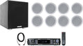 Rockville RPA60BT Home Theater Receiver Amp+(8) 5.25" White Ceiling Speakers+Sub