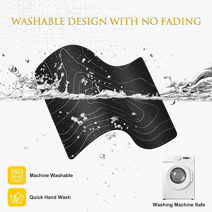 JIKIOU 3 Pack Mouse Pad with Stitched Edge, Comfortable Mouse Pads with Non-Slip Rubber Base, Washable Mousepads Bulk with Smooth Cloth, Mouse Pads for Computers Laptop Mouse 10.2x8.3x0.12inch Contour