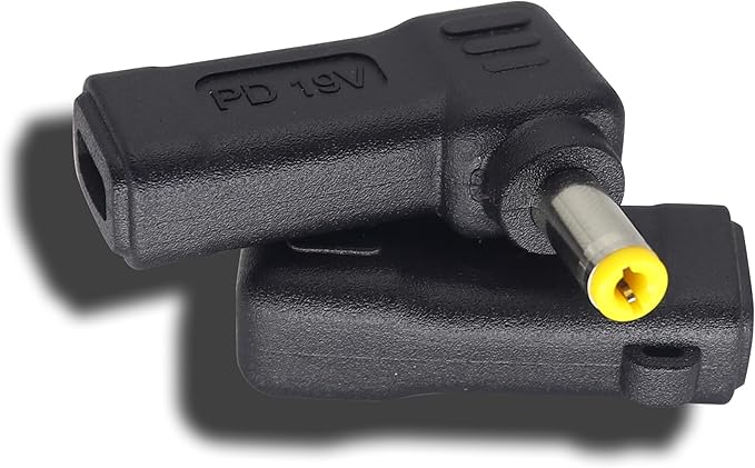 90W PD USB C to DC5525 Power Converter Type to DC 5525 Laptop Charging Adapter 19V 4A Type C Female to DC 5.5 x 2.5mm Male Power Adapter for Studio and Travel [PD-5525]