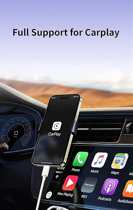 Short CarPlay Cable for Apple iPhone 16 Pro Max Charger [MFi Certified] Woven USB A to USB C Cable for iPhone 15 Pro Max/iPhone 15 to Power Bank, iPhone 16 USB to Type C Car Charger Cord (1ft White)