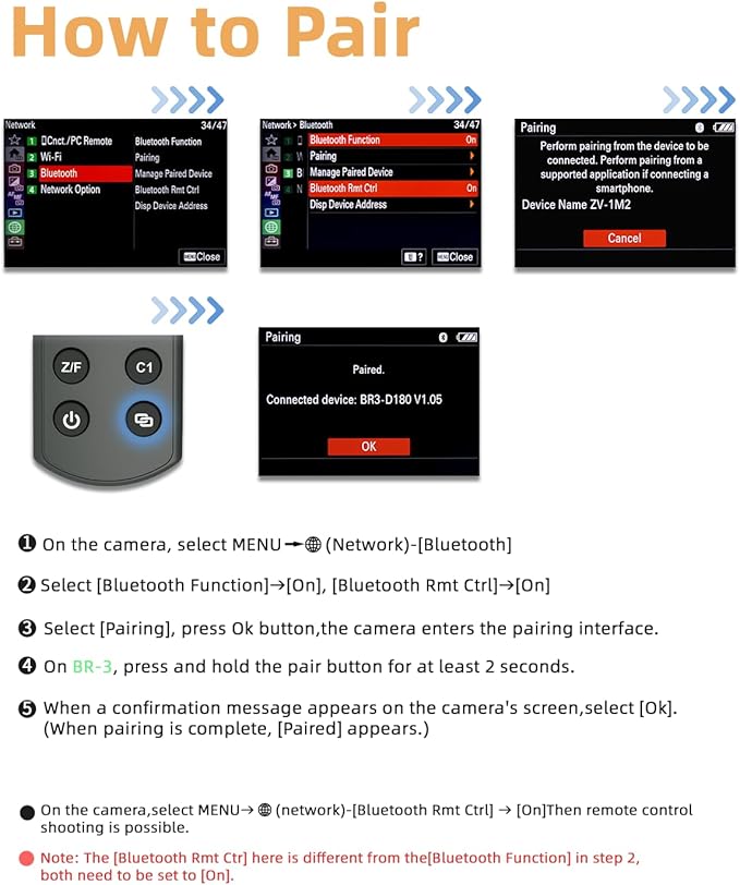 for Sony Camera Wireless Remote Control - Aodelan Rechargeable Shutter Release with OLED Screen for ZV-E10, FX3, a6100, a6400, a6600, a7 III, a7R III, DSC-RX100 VII, ZV-1; Replace Sony RMT-P1BT
