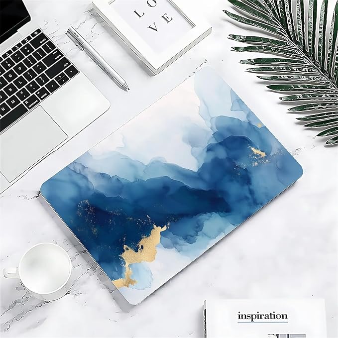 Compatible with MacBook Air 13.3 13.6 Inch Case 2022 2021 2020 2019 Plastic Hard Shell Case Cover,13.3 Air (A1932/A2179/A2337), Blue Marble