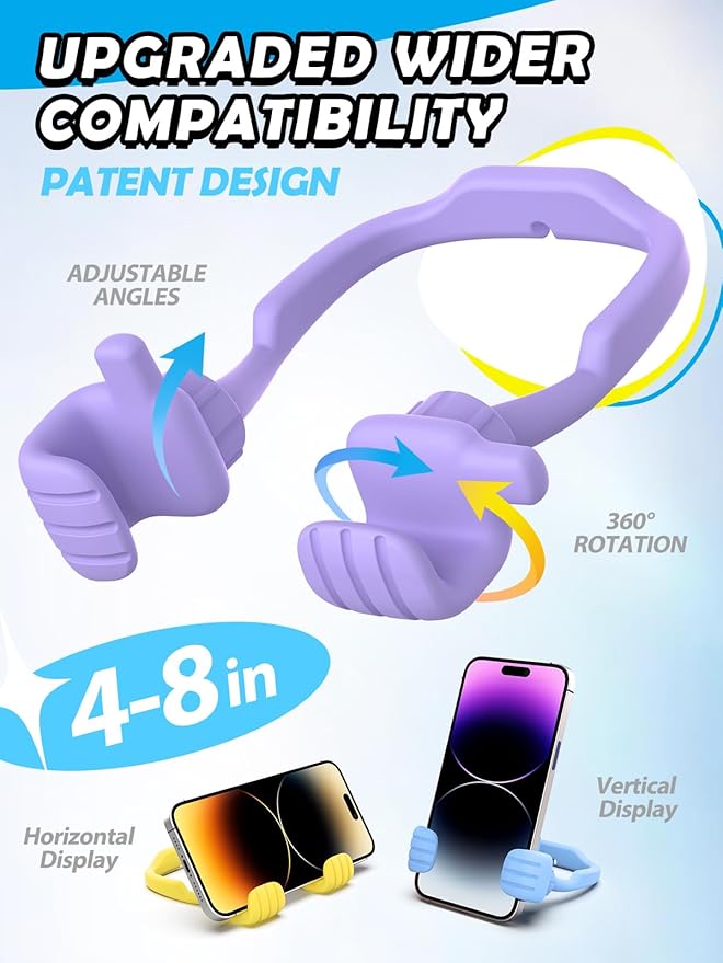Back to School Supplies Gifts for Girls Boys Cell Phone Holder: Trendy Stuff Teenager Tween Mom Wife Thumbs Up Lazy Cellphone Stand for Desk Funny Idea Who Have Everything Christmas Stocking Stuffers