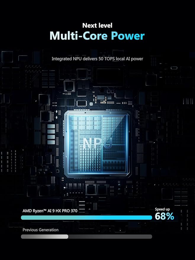 MINISFORUM N5 Pro 5-Bay Desktop AI NAS, AMD Ryzen AI 9 HX PRO 370(12C/24T) CPU, 96GB DDR5 ECC RAM, 128G SSD, 1x10GbE, 1x5GbE, 2xUSB4, 8K HDMI, OCuLink, M.2/U.2 Slot, Network Attached Storage(Diskless)