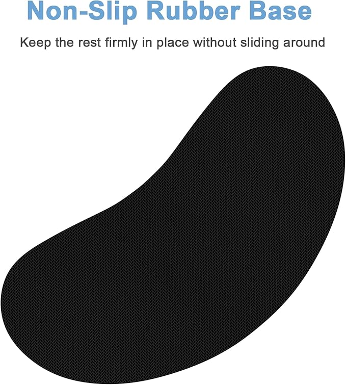 Dapesuom Mouse Wrist Rest, Ergonomic Memory Foam Mouse Wrist for Computer Desk Mats Support, Hand Rest Pad Cushion for Gaming, Office, Laptop, Men, Women, Pain Relief & Easy Typing, Sky Blue