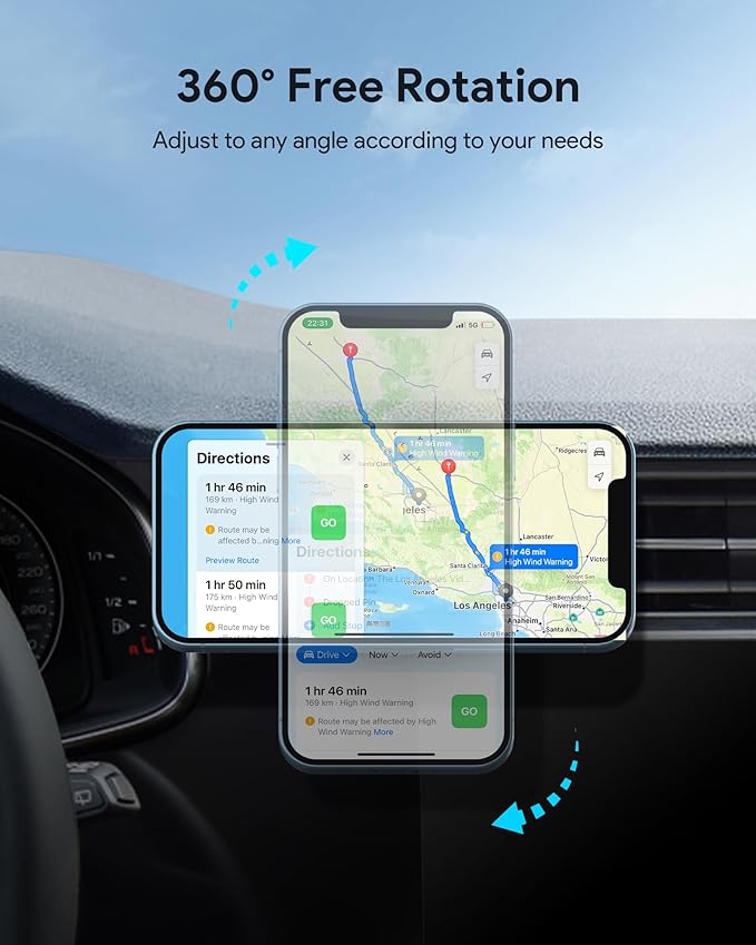 Magnetic Wireless Car Charger Mount 15W Compatible with Magsafe Car Charger SMOONFACE, Dashboard Car Phone Holder for iPhone 16/16 Plus/16 Pro/16 Pro max/15/15 Pro/15 Pro max/14/13/12/12Pro/Mini