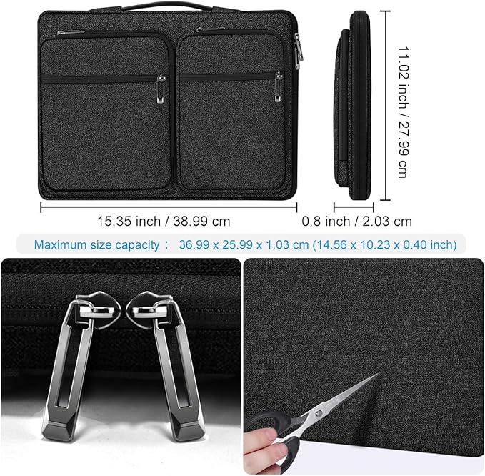 ZINZ Laptop Case 15 15.6 16 inches Sleeve Slim Briefcase Spill-Resistant Handbag for Most Popular 15" 15.6" 16" Notebooks，B01K01