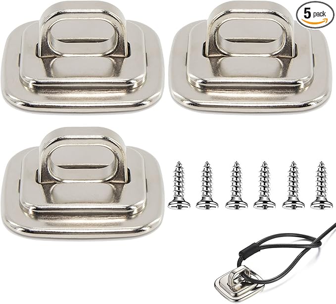 3 Pack Anti Theft Self Adhesive Security Plate for Cables to Lock Down Laptops, Mac Book, Tablets, iPad, or Other Computer