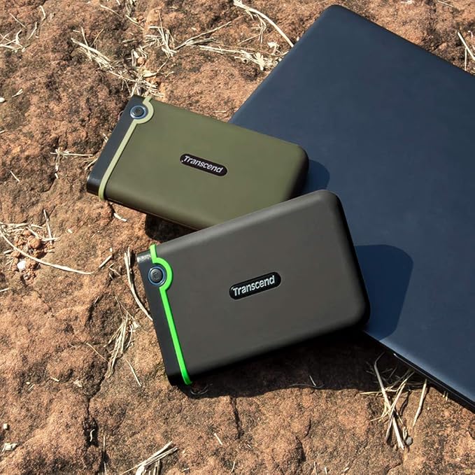 Transcend 1TB USB 3.1 Gen 1 StoreJet 25M3S SJ25M3S Rugged External Hard Drive TS1TSJ25M3S,Grey