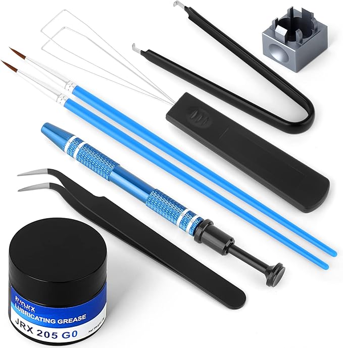 RUNJRX Keyboard Lube Kit and Switch Lube 15g/0.53oz JRX-205 G0 with Switch Opener Tweezers for Custom Keyboard