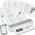 Inkless Portable Printer for Travel, 300DPI Wireless Thermal Printer Support 8.5" x 11" US Letter, A4, MT610Pro Small Bluetooth Printers Compatible with iOS, Android Laptop for Home Office Car, Grey