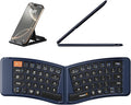 ProtoArc Ergonomic Foldable Keyboard, XK03 Split Folding Travel Bluetooth Keyboard, Ultra Slim, Portable for iPad, iPhone, Tablet, Laptop, PC - Dark Blue