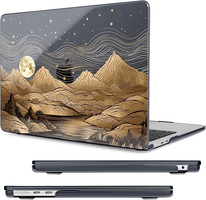Compatible with MacBook Air 15 inch Case, M4 A3241/M3 A3114/M2 A2941 (Released 2025 to 2023), Hard Shell, Keyboard Cover, Screen Protector, Webcam Cover & Type-C Adapter, Mount