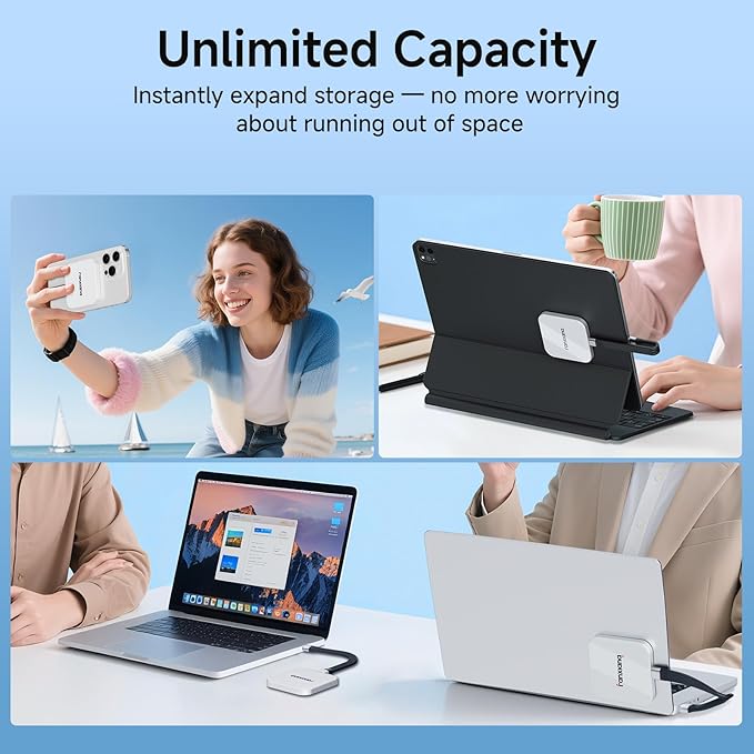 500GB Magnetic External SSD,2000MB/s Type-C USB 3.2 Gen 2x2 Portable SSD,Ultra-Slim External Hard Drive,4K ProRes Recording & Store,External Solid State Drive for iPhone15/16/Android/PC/Mac -PS2005