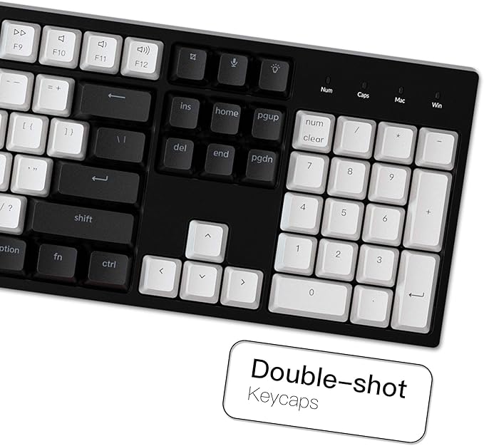 Keychron C2 Full Size 104 Keys USB Type-C Wired Mechanical Gaming Keyboard for Mac Layout, Gateron G Pro Red Switch/RGB Backlight/Double-Shot ABS keycaps Computer Keyboard for Windows Laptop PC