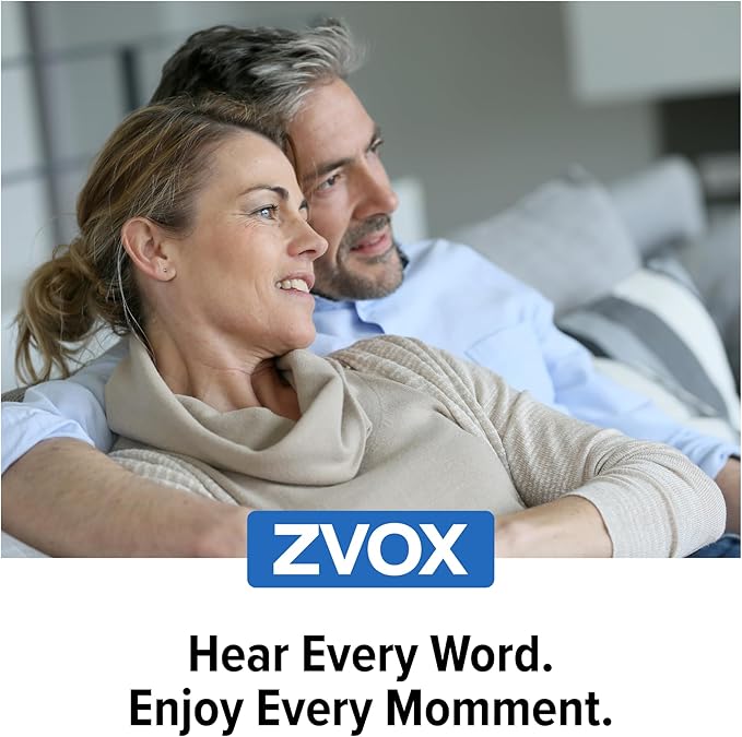 ZVOX Dialogue Clarifying Sound Bar With Patented Hearing Technology - AccuVoice TV Soundbar AV157 Titanium - Twelve Levels of Voice Boost - Home Theater Audio Speakers