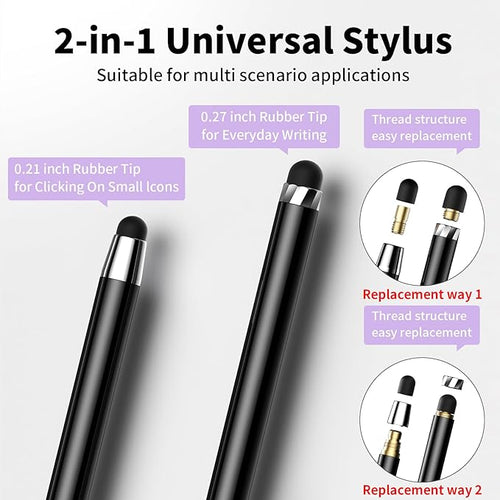 10 PCS Stylus Pen for Touchscreen,2-in-1 High Sensitivity & Precision