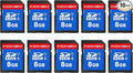 INDMEM SD Card 8GB, 10-Pack UHS-I Class 10 MLC Flash Memory Card, High-Speed Secure Digital Cards for Cameras, DSLR, Action Cams - Reliable Storage